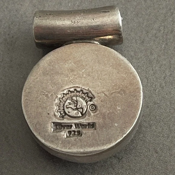 Solid Sterling Silver World 925 Jasper Slide Pendant - Picture 5 of 7